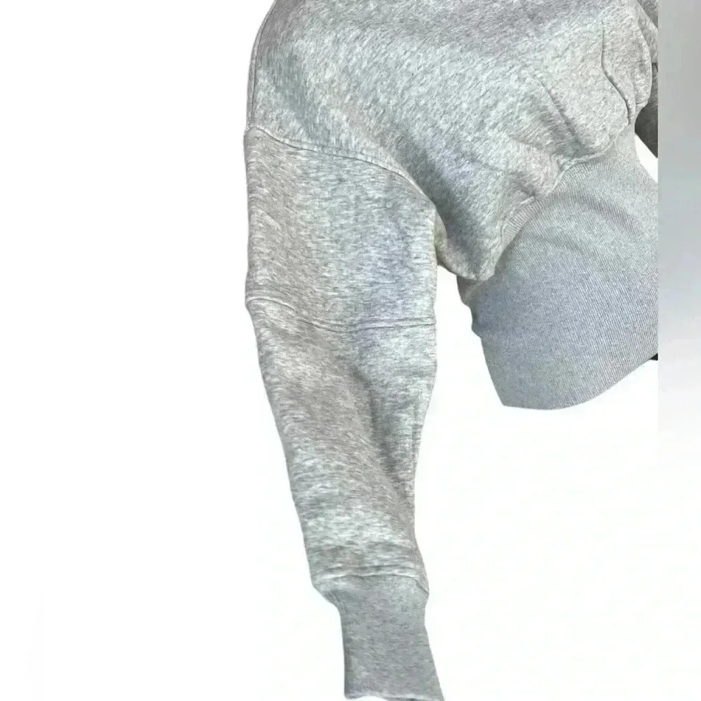 It’s Juliet Los Angeles women’s gray cropped extreme hem size small NWT fleece - Picture 3 of 10